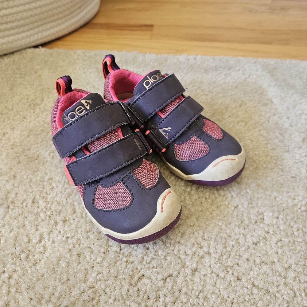 PLAE Pink and Purple Sneakers with Velcro Straps